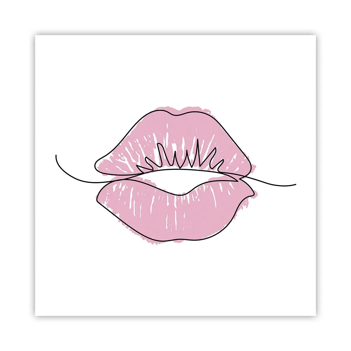 Póster - ¿Listo para un beso? - 50x50 cm