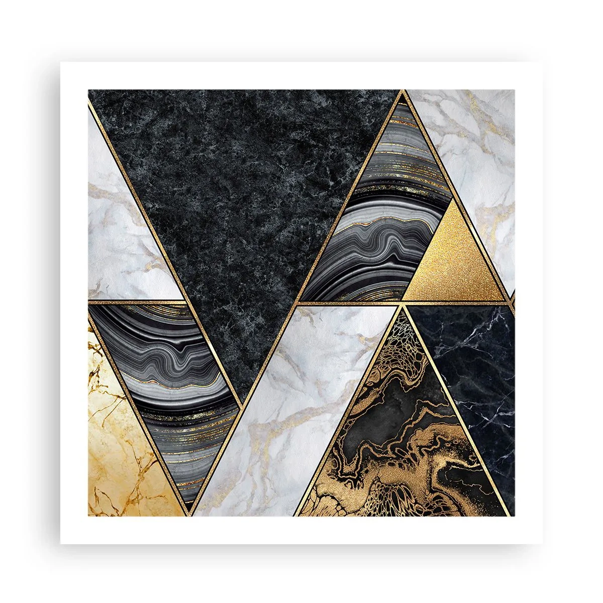 Póster - Collage de piedras - 60x60 cm