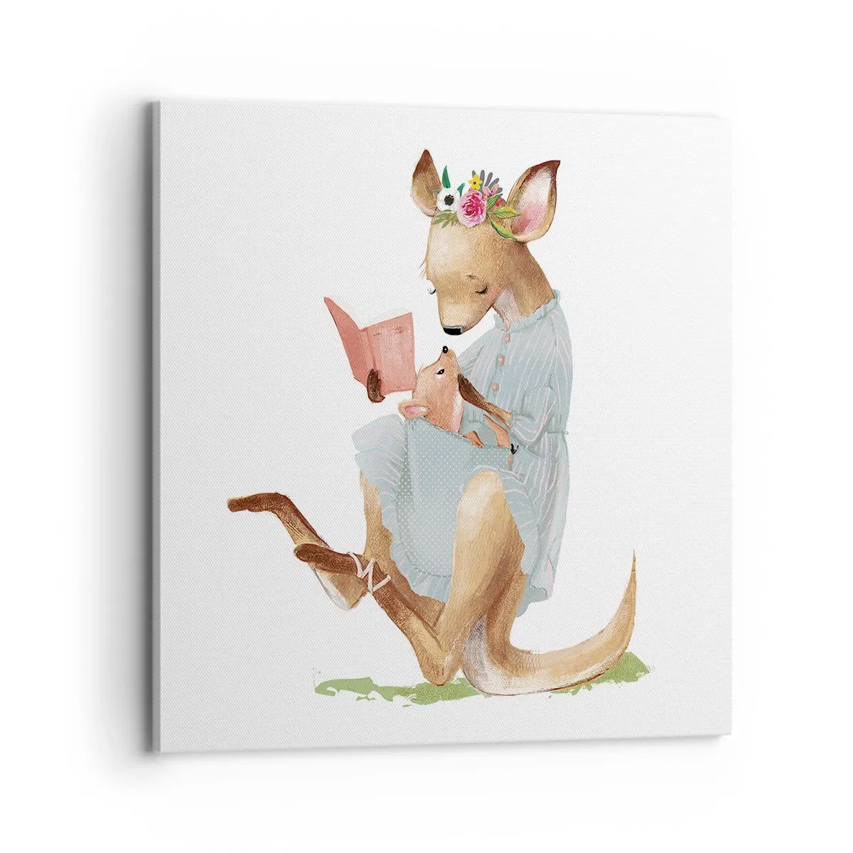 Cuadro sobre lienzo - Impresión de Imagen - Léeme un cuento, mamá - 70x70 cm