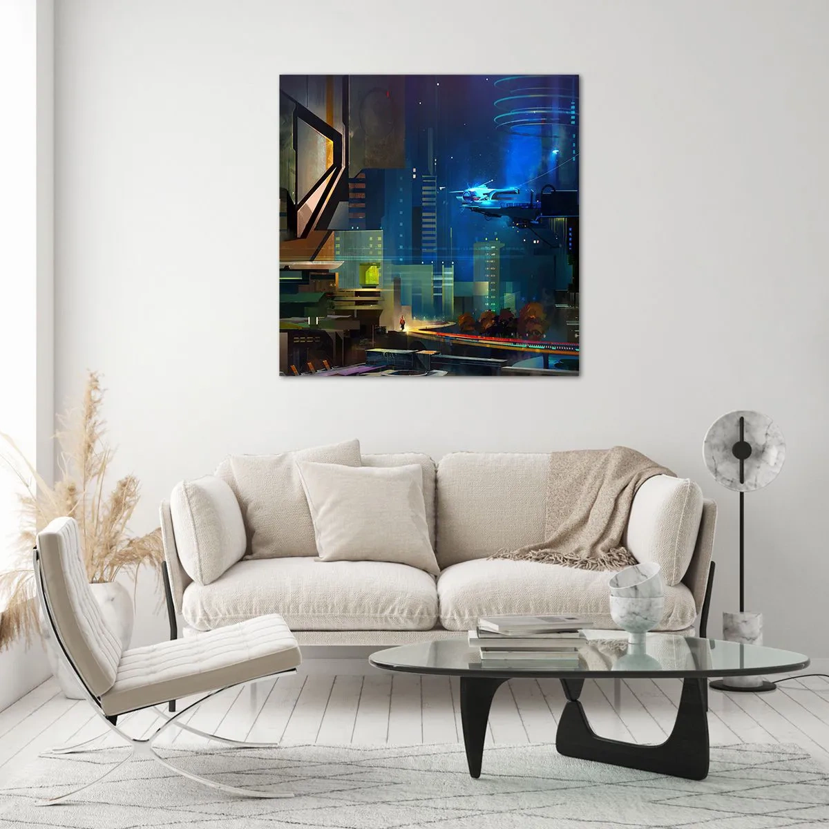 Cuadro sobre vidrio - Impresiones sobre Vidrio - En un futuro próximo - 60x60 cm