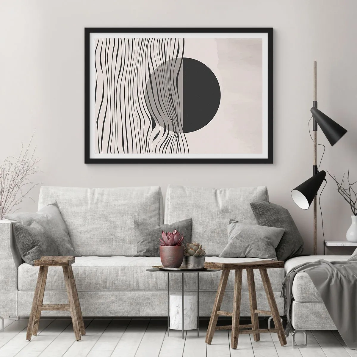 Póster en marco negro - Media composición - 91x61 cm