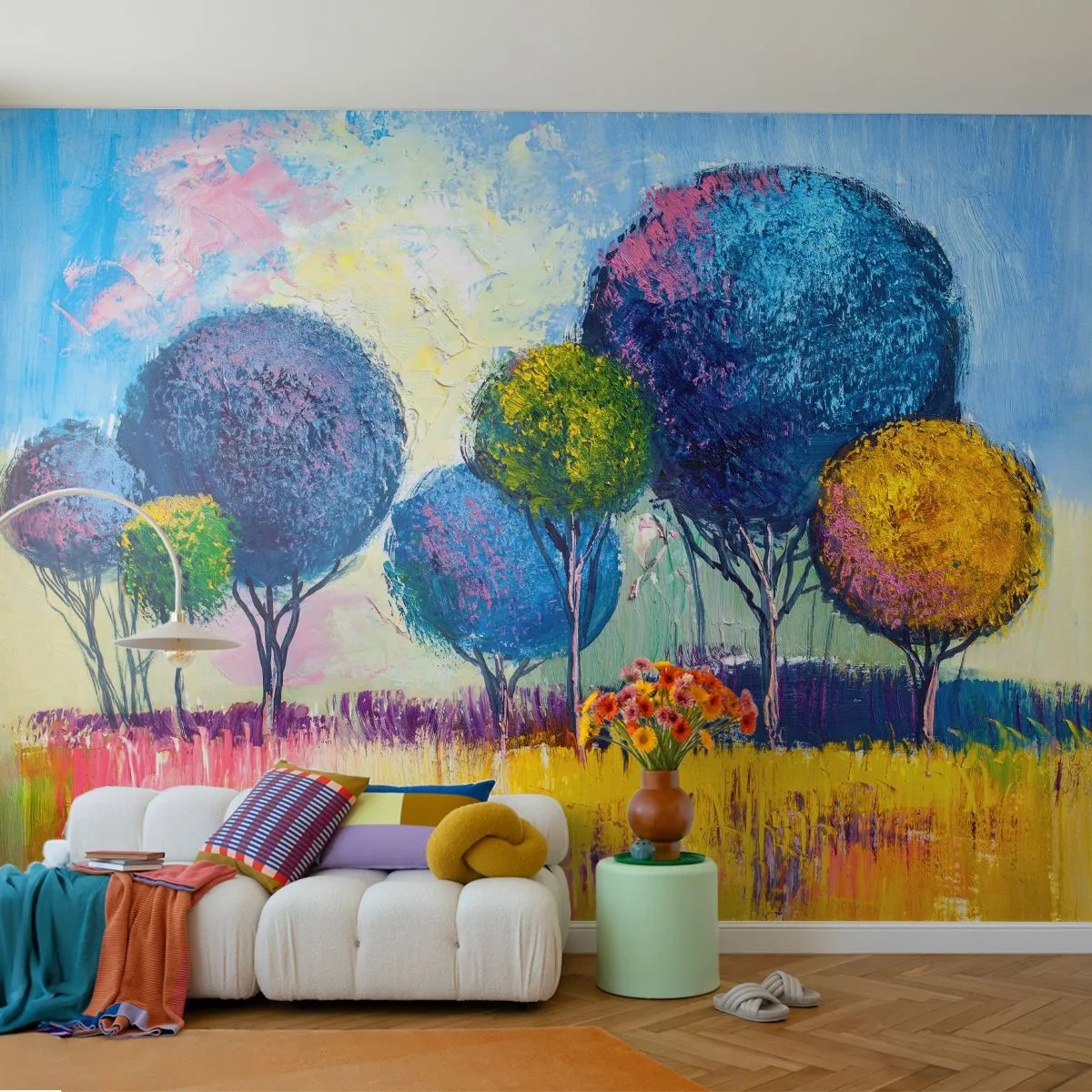 Fotomural Premium Canvas - Una esfera: la forma de un ideal - Abstracción, Paisaje, Gráficos - 500x350 cm