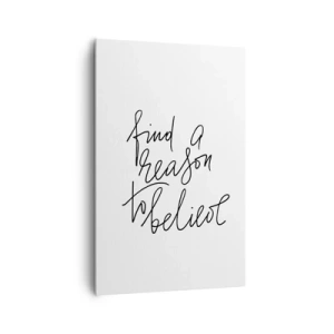 Cuadro sobre lienzo - Impresión de Imagen - Una cita motivacional en estilo minimalista. - 80x120cm - Es posible - Decoración de pared moderna para salón y dormitorio ARTTOR