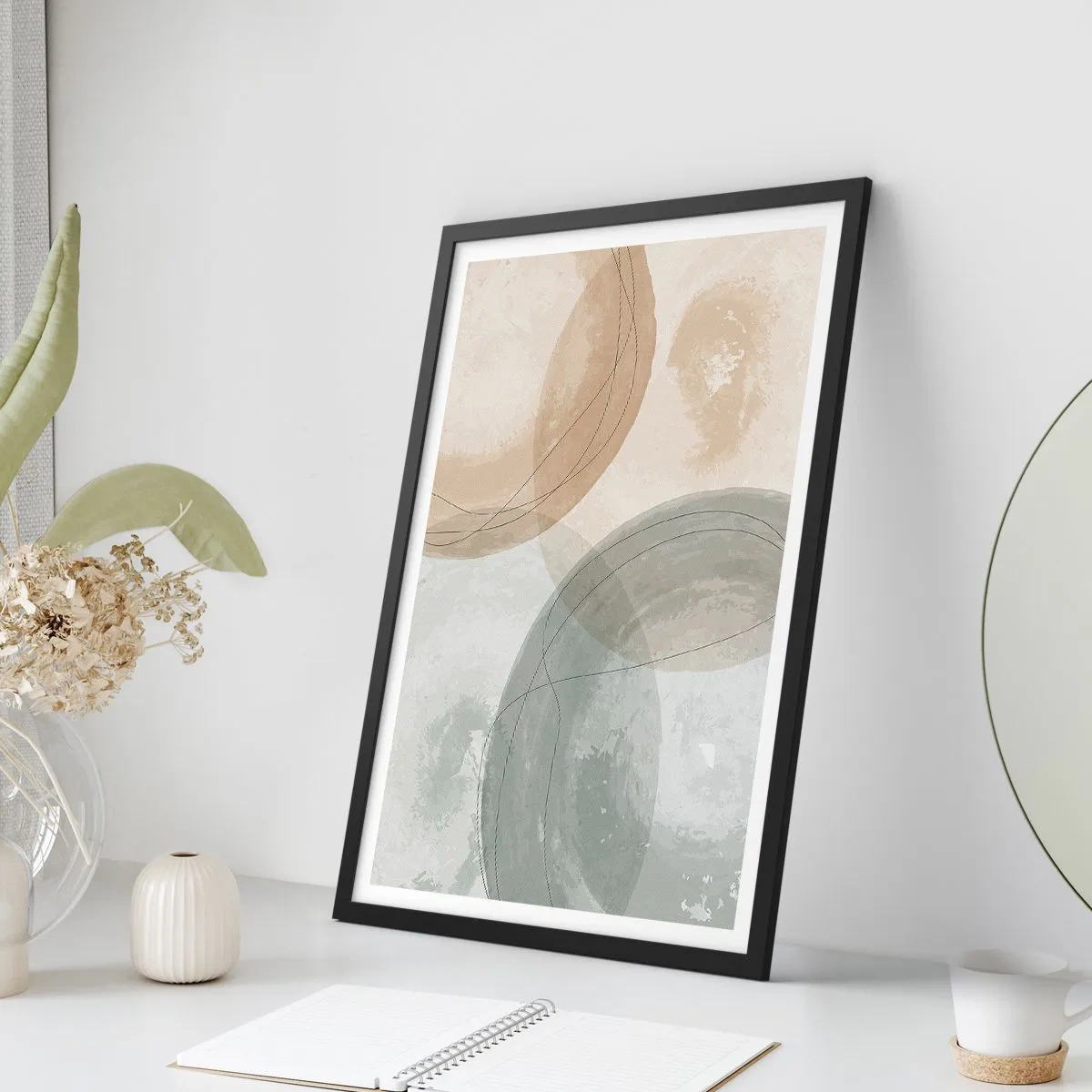 Póster en marco negro - Mundos que se entrecruzan - 70x100 cm