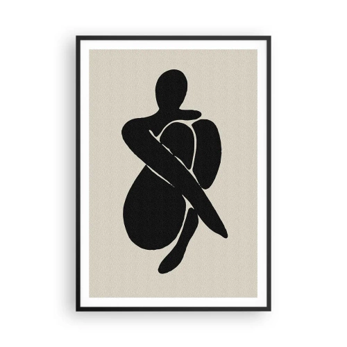 Póster en marco negro - En mi propio abrazo - 70x100 cm