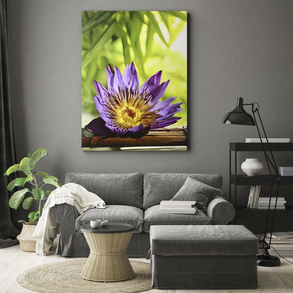 Cuadro sobre lienzo - Impresión de Imagen - Bajo el sol de Asia - 65x120 cm