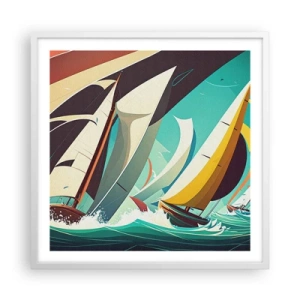 Póster en marco blanco - Afrontar los elementos - 60x60 cm