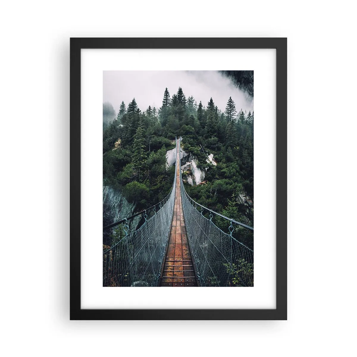 Póster en marco negro - Solo para águilas - 30x40 cm