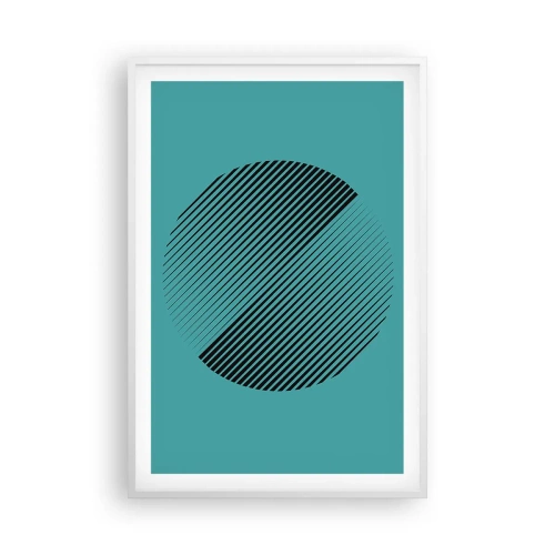 Póster en marco blanco - El círculo: una variación geométrica - 61x91 cm
