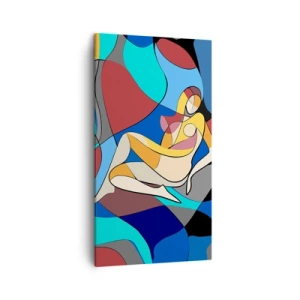 Cuadro sobre lienzo - Impresión de Imagen - Desnudo cubista - 45x80 cm