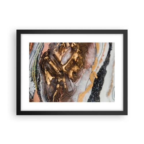 Póster en marco negro - Elemento de la tierra - 40x30 cm