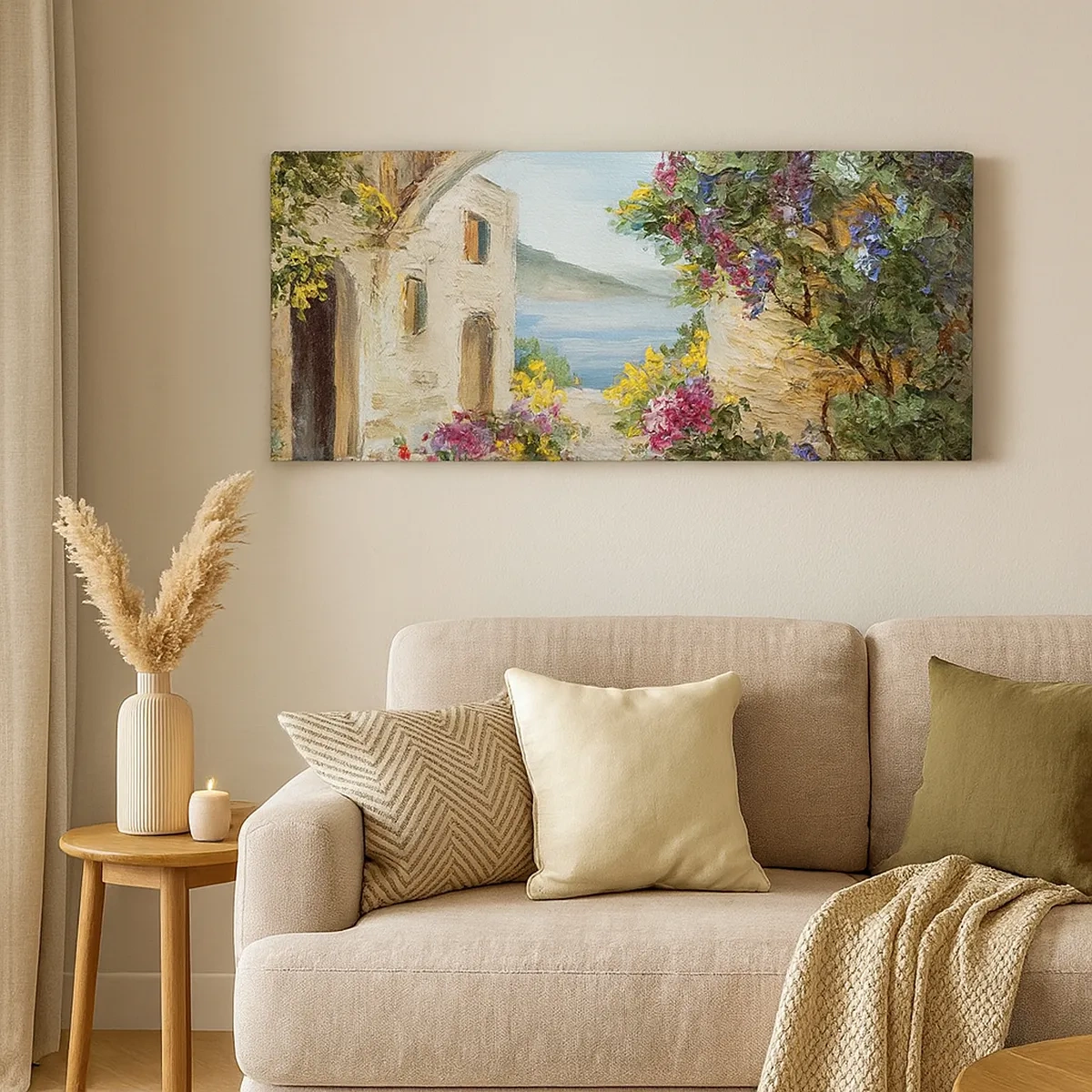 Cuadro sobre lienzo - Impresión de Imagen - El encanto del paisaje costero - 30x30 cm