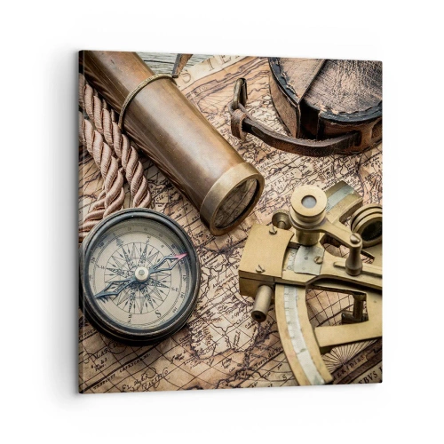 Cuadro sobre lienzo - Impresión de Imagen - Establecer un rumbo - 60x60 cm