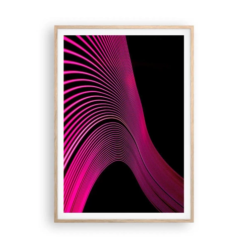 Póster en marco roble claro - Avenida de luz - 70x100 cm