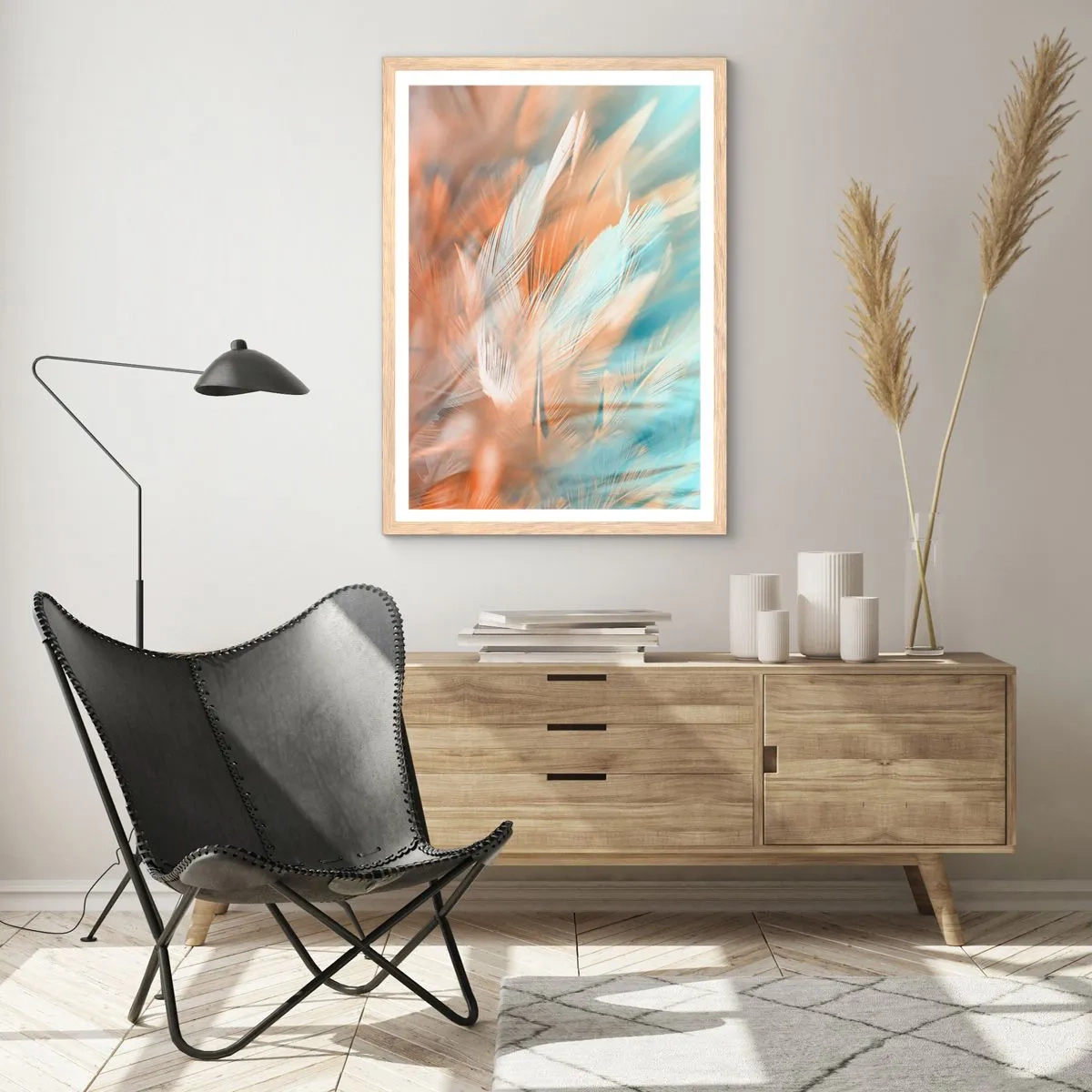 Póster en marco roble claro - En la tierra de la suavidad - 61x91 cm