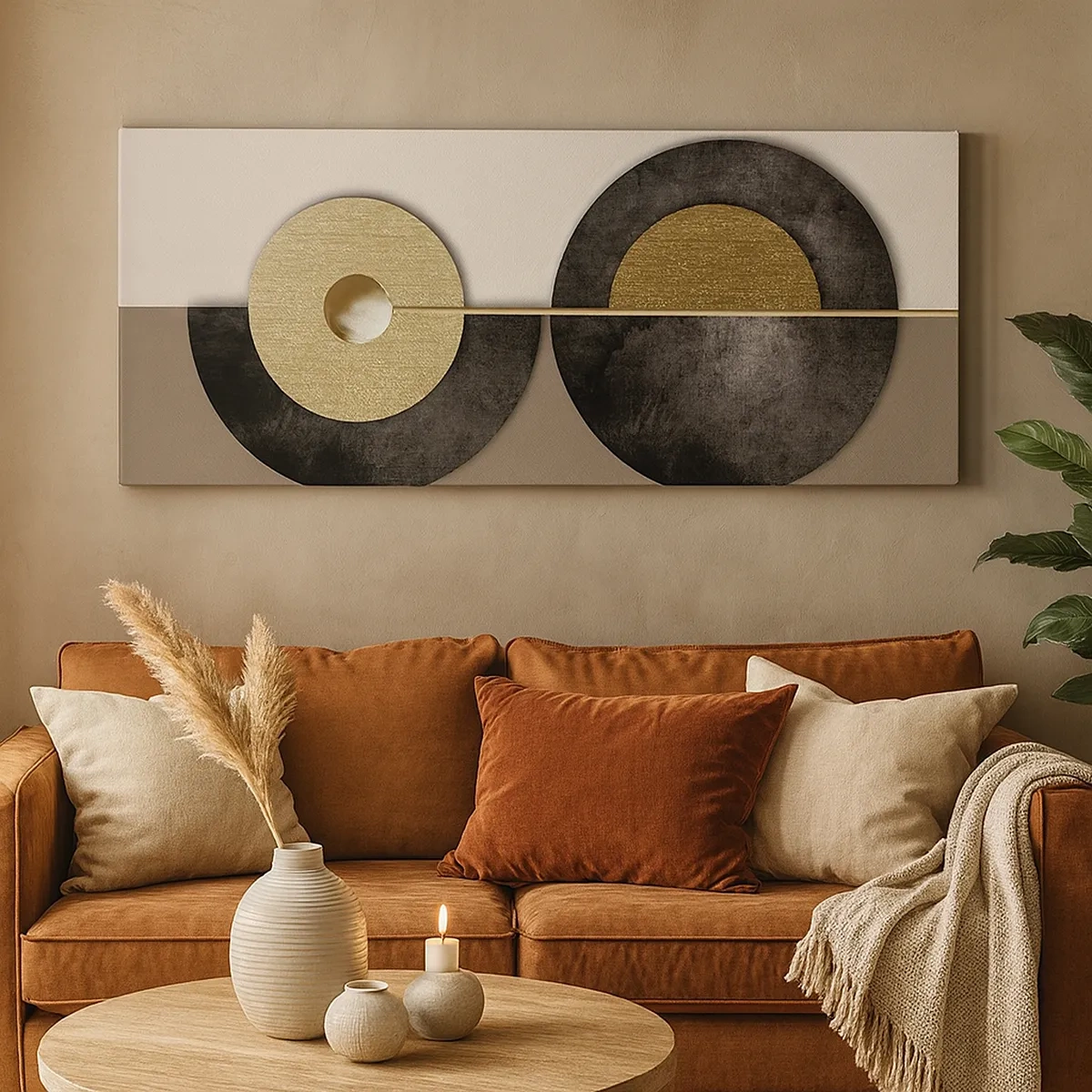 Cuadro sobre lienzo - Impresión de Imagen - Variaciones en torno a un círculo - 30x30 cm