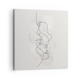 Cuadro sobre lienzo - Impresión de Imagen - En un abrazo - 60x60 cm