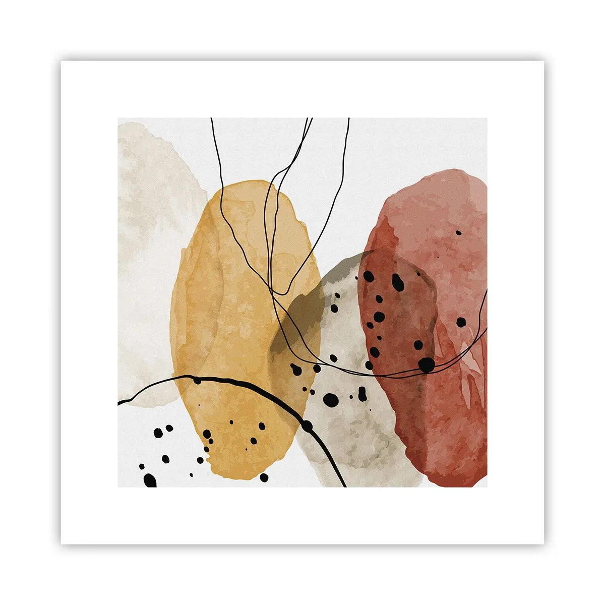 Póster - Líneas y transparencias - 30x30 cm