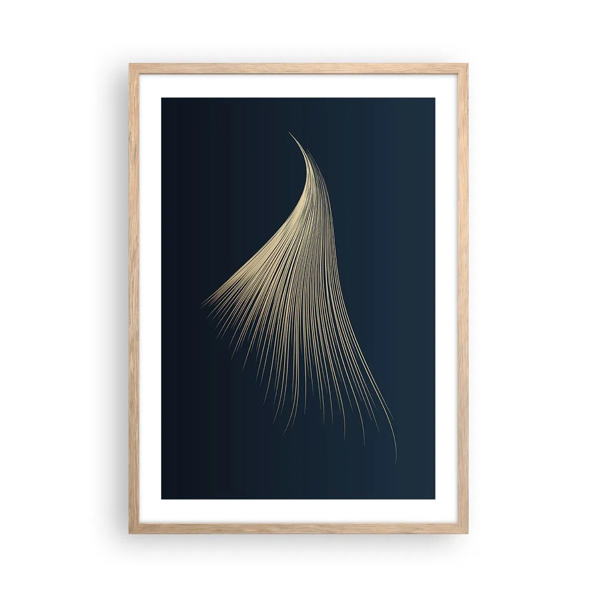 Póster en marco roble claro - Como el cabello de un ángel - 50x70 cm