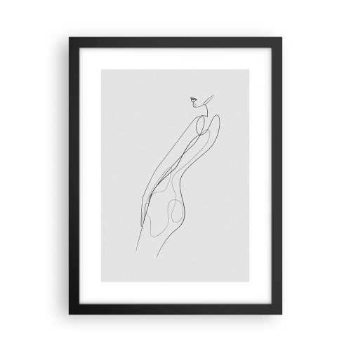 Póster en marco negro - Apenas una promesa - 30x40 cm