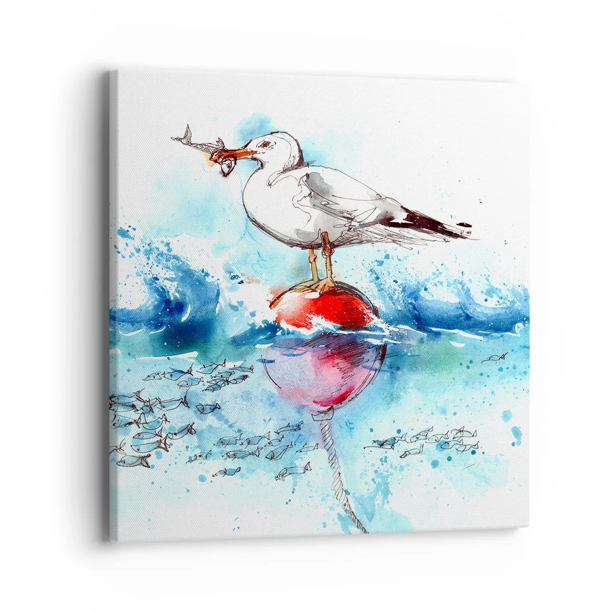 Cuadro sobre lienzo - Impresión de Imagen - Una captura exitosa - 40x40 cm
