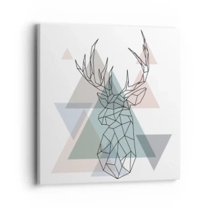 Cuadro sobre lienzo - Impresión de Imagen - En un bosque geométrico - 40x40 cm
