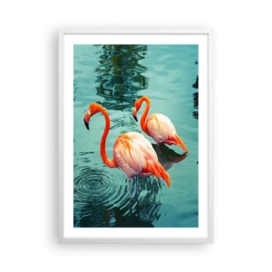 Póster en marco blanco - Estamos de moda - 50x70 cm