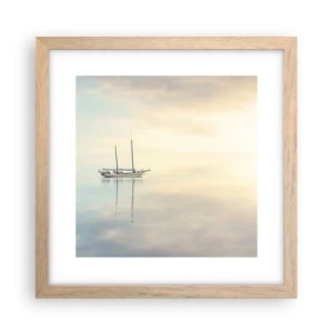Póster en marco roble claro - En un mar de silencio - 30x30 cm