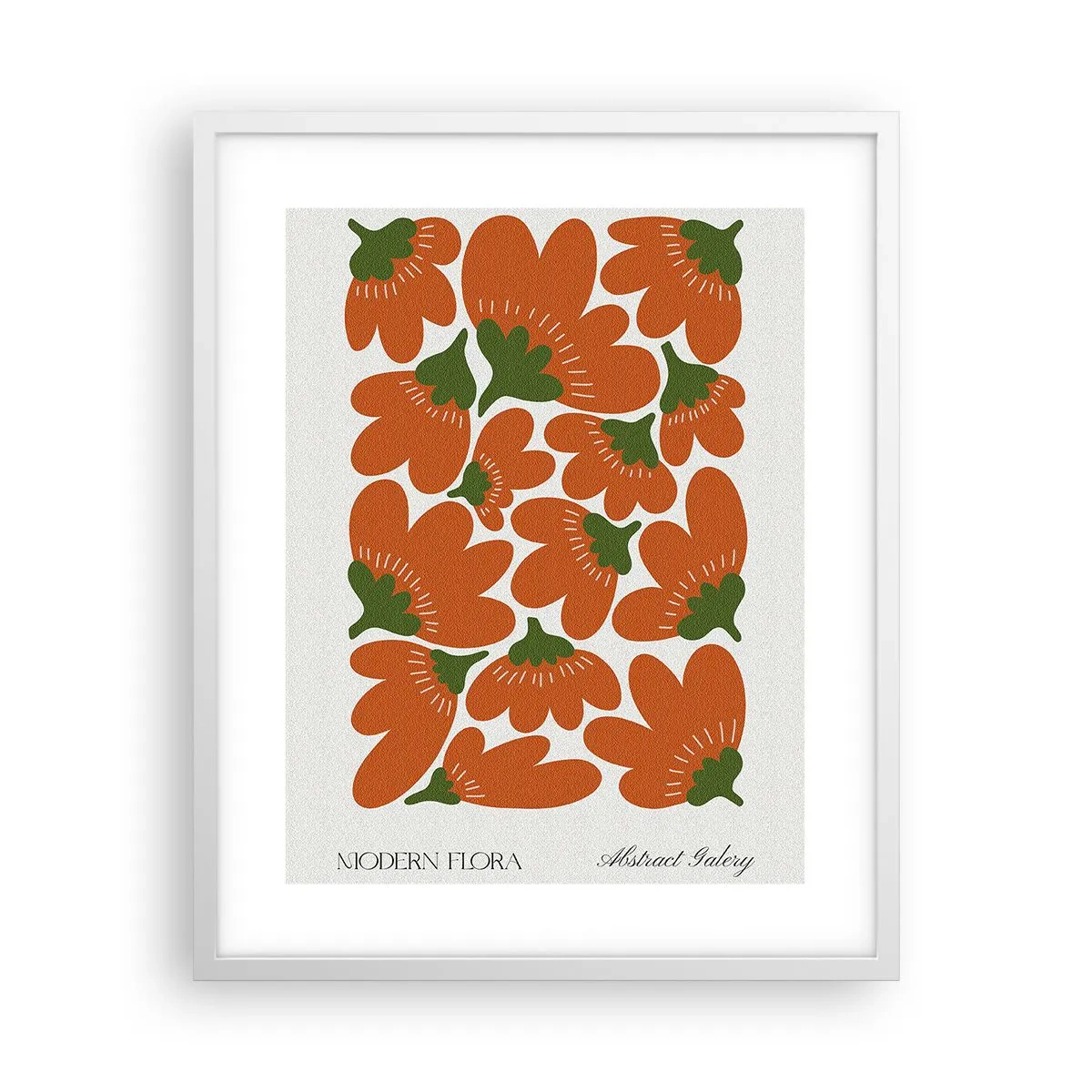 Póster en marco blanco - La vida de las flores - 40x50 cm