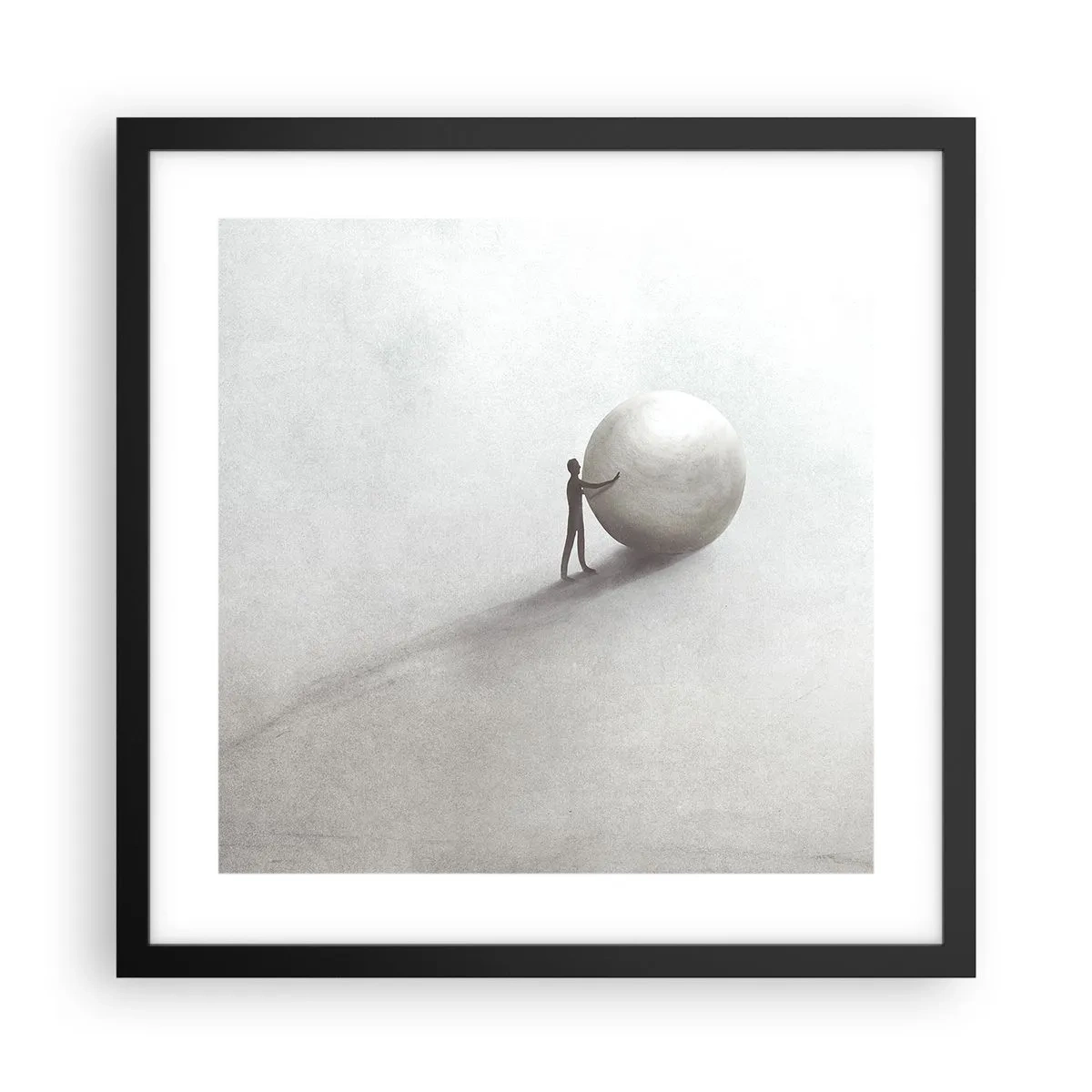 Póster en marco negro - El juego de la vida - 40x40 cm