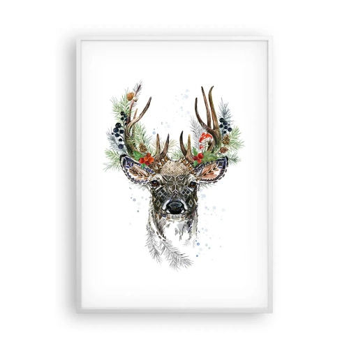 Póster en marco blanco - Con vestimenta festiva - 70x100 cm