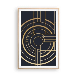 Póster en marco roble claro - Giro de los elementos - 61x91 cm