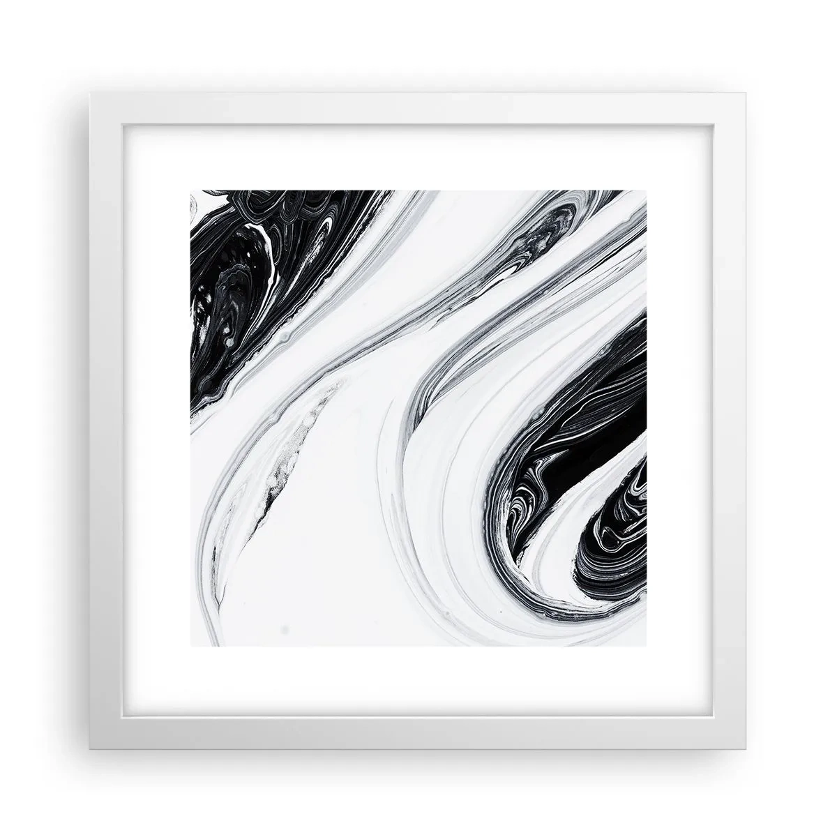 Póster en marco blanco - Combinando opuestos - 30x30 cm