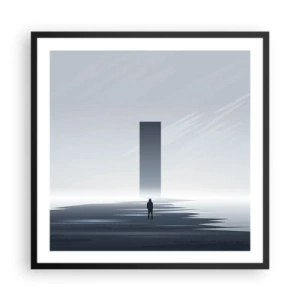 Póster en marco negro - ¿Oportunidad o amenaza? - 60x60 cm