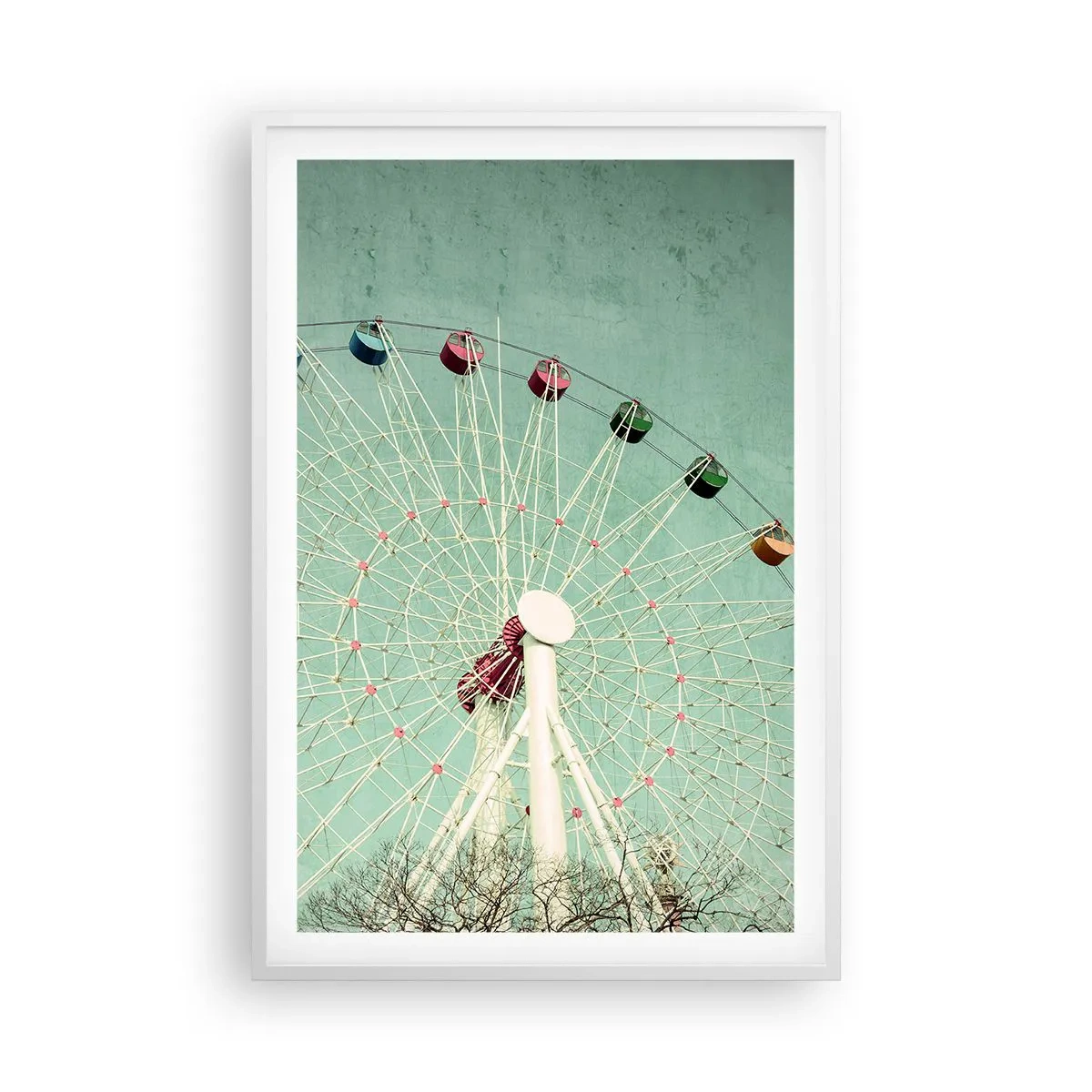 Póster en marco blanco - Te invitamos a jugar - 61x91 cm