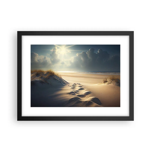 Póster en marco negro - Paisaje tranquilizador - 40x30 cm