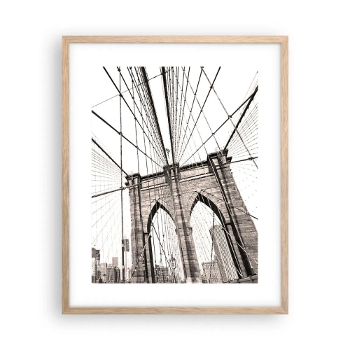 Póster en marco roble claro - Catedral de Nueva York - 40x50 cm