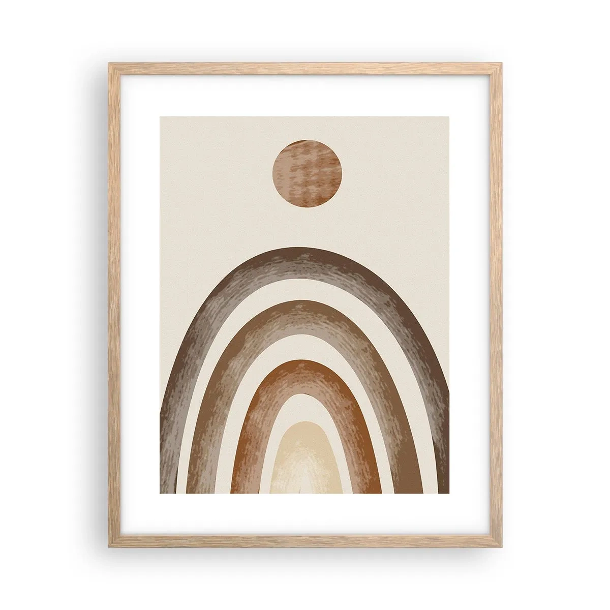 Póster en marco roble claro - En otro mundo - 40x50 cm