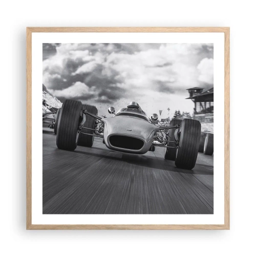 Póster en marco roble claro - ¡Hay poder! - 60x60 cm