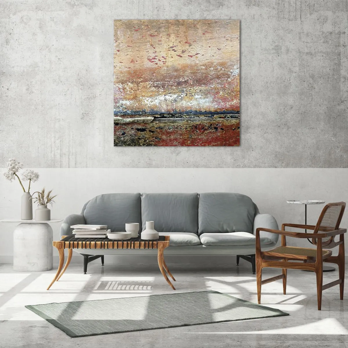 Cuadro sobre vidrio - Impresiones sobre Vidrio - Tal vez sea el mar - 50x50 cm