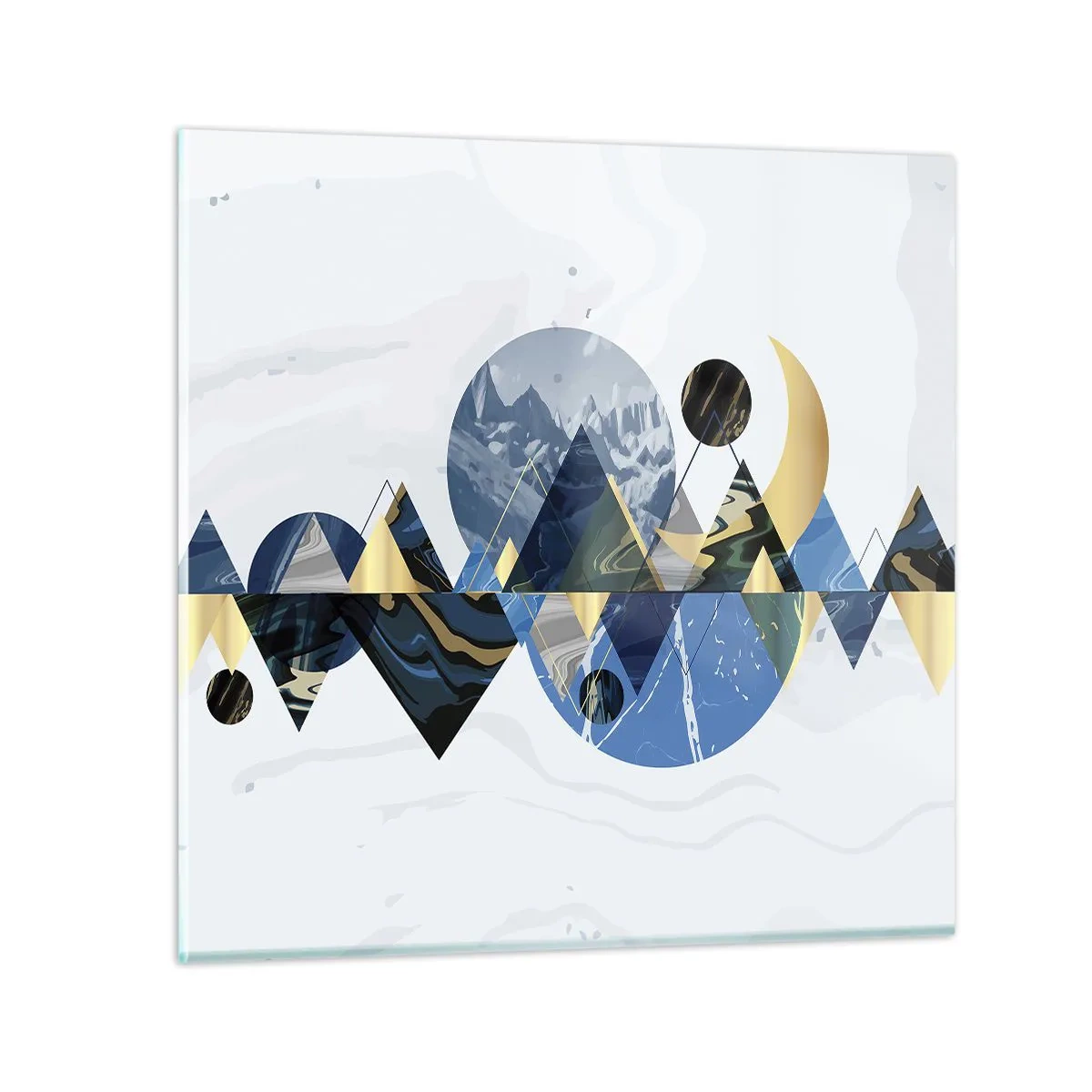Cuadro sobre vidrio - Impresiones sobre Vidrio - Paisaje geométrico - 70x70 cm