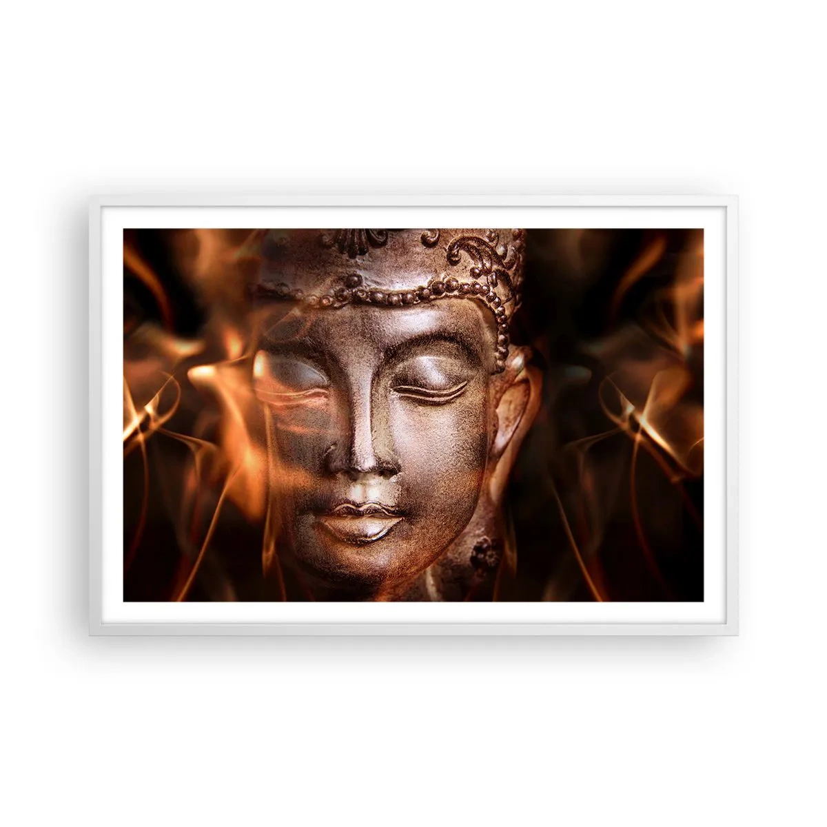 Póster en marco blanco - Solo existe el aquí y el ahora - 91x61 cm