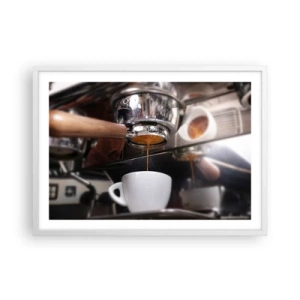 Póster en marco blanco - El mejor momento del día - 70x50 cm