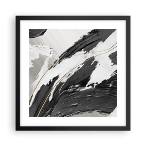 Póster en marco negro - Abstracción con estilo - 40x40 cm