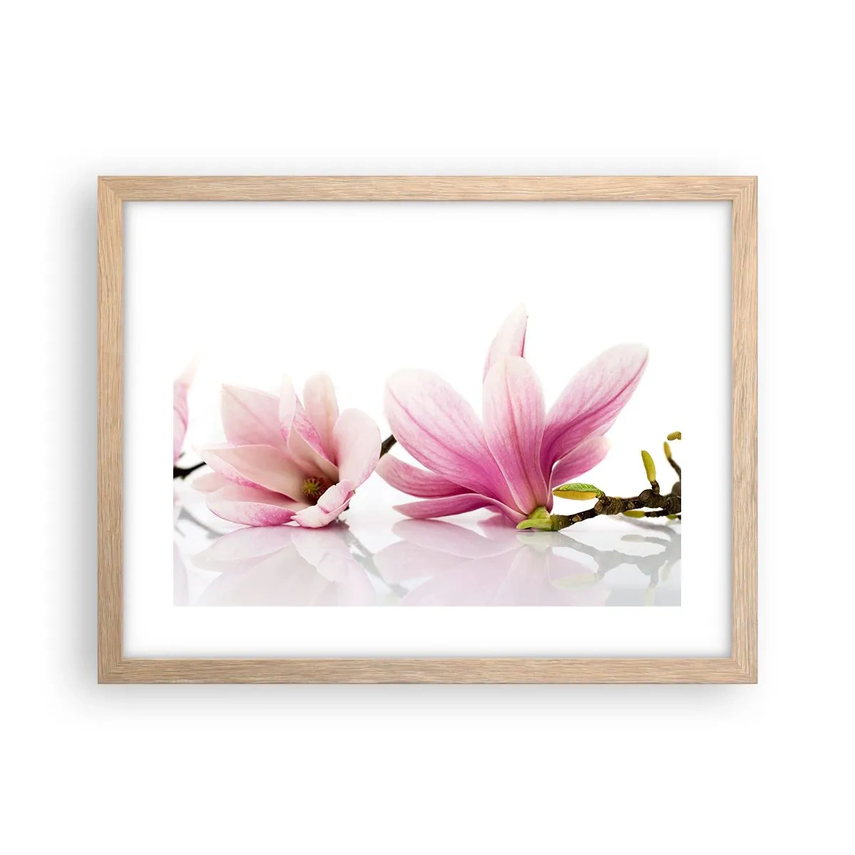 Póster en marco roble claro - Suave como un soplo de primavera - 40x30 cm