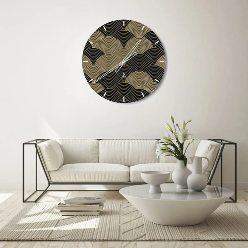 Reloj de pared - Reloj de vidrio - Multiplicación de la unidad - 30x30 cm