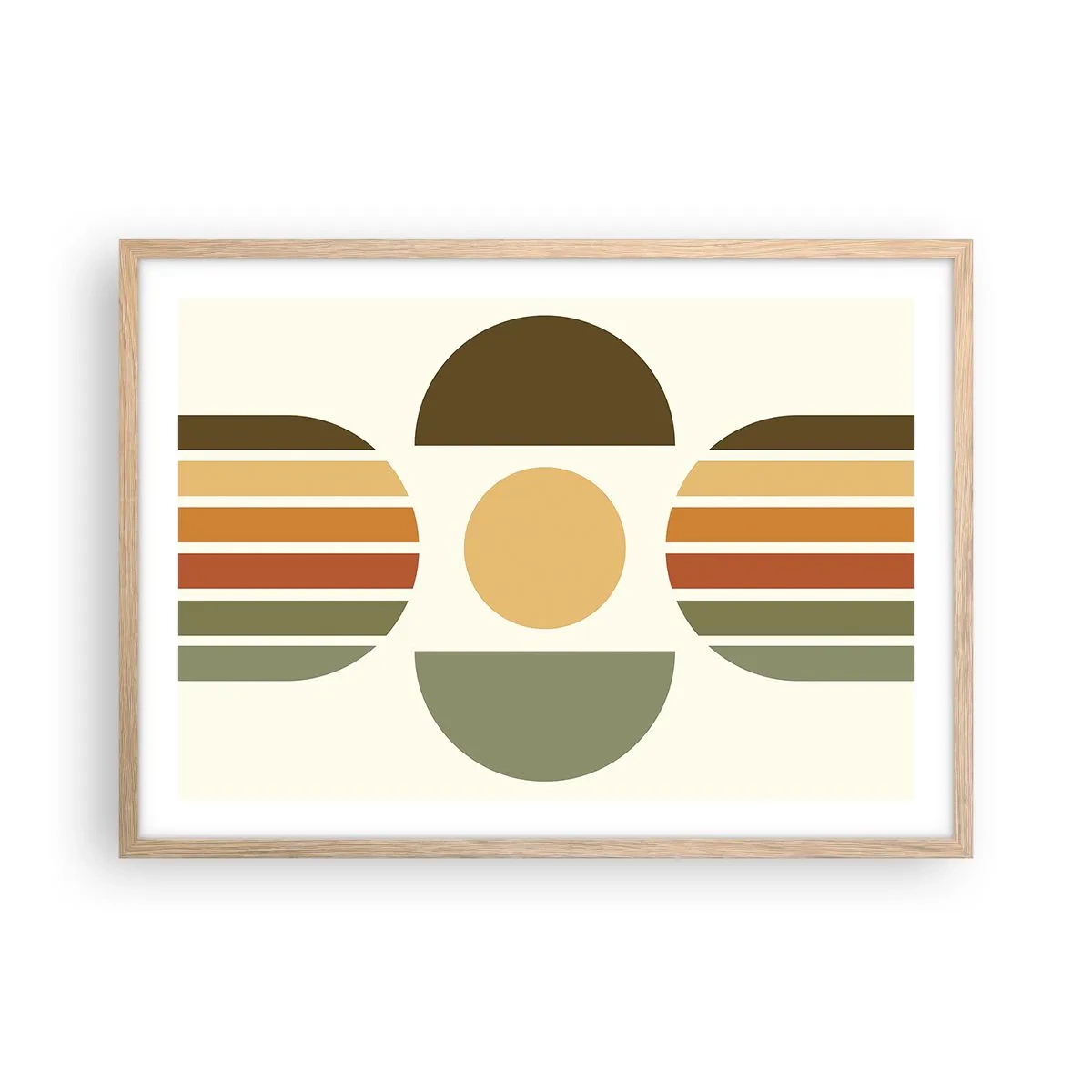 Póster en marco roble claro - Los tonos de la tierra - 70x50 cm