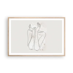 Póster en marco roble claro - Un momento de ensueño - 91x61 cm