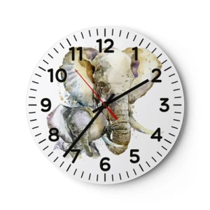 Reloj de pared - Reloj de vidrio - Con nadie como con la madre - 40x40 cm