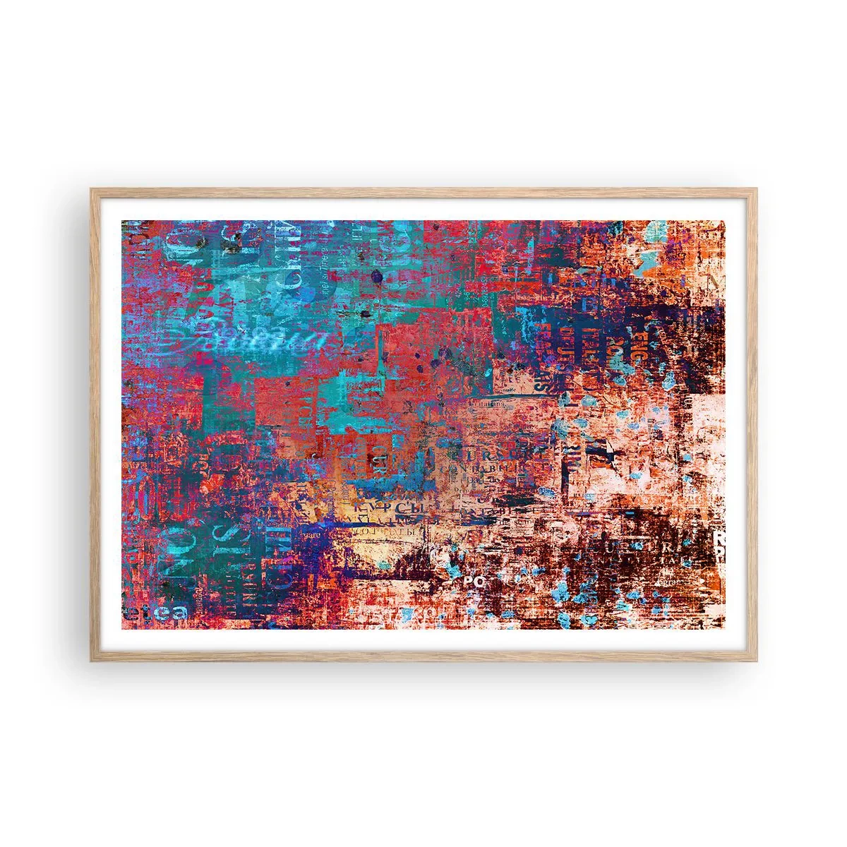 Póster en marco roble claro - Memoria y olvido - 100x70 cm